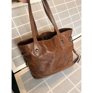 Frye Cognac Brown Leather Tote